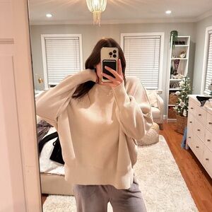 Free People oversized cream Sweater
